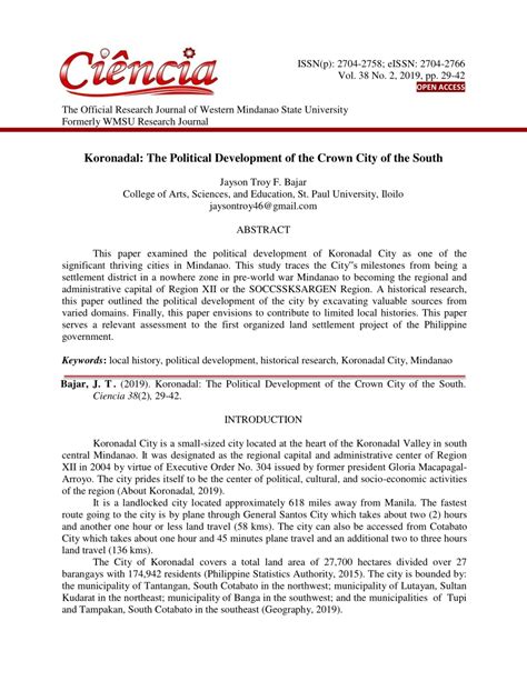 Koronadal: The Political Development of the Crown City of the South.